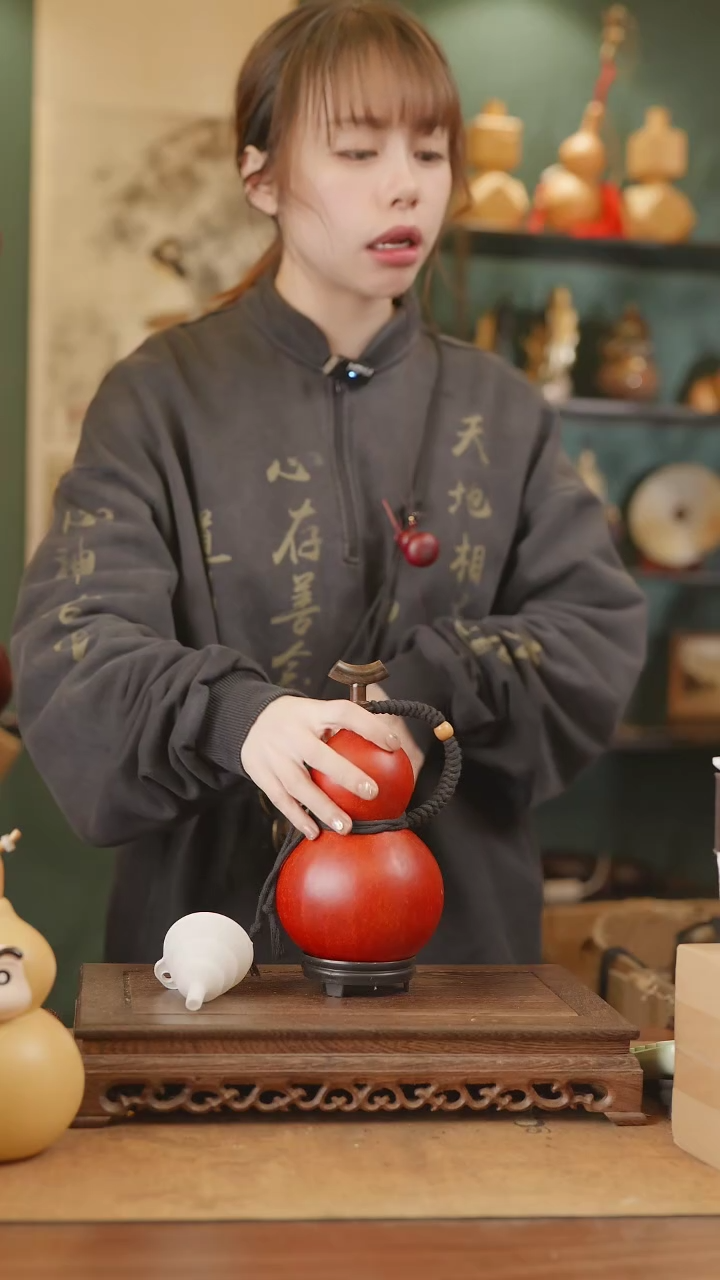 【闪购商品】209号精品天然大漆工艺防渗内胆酒葫芦~