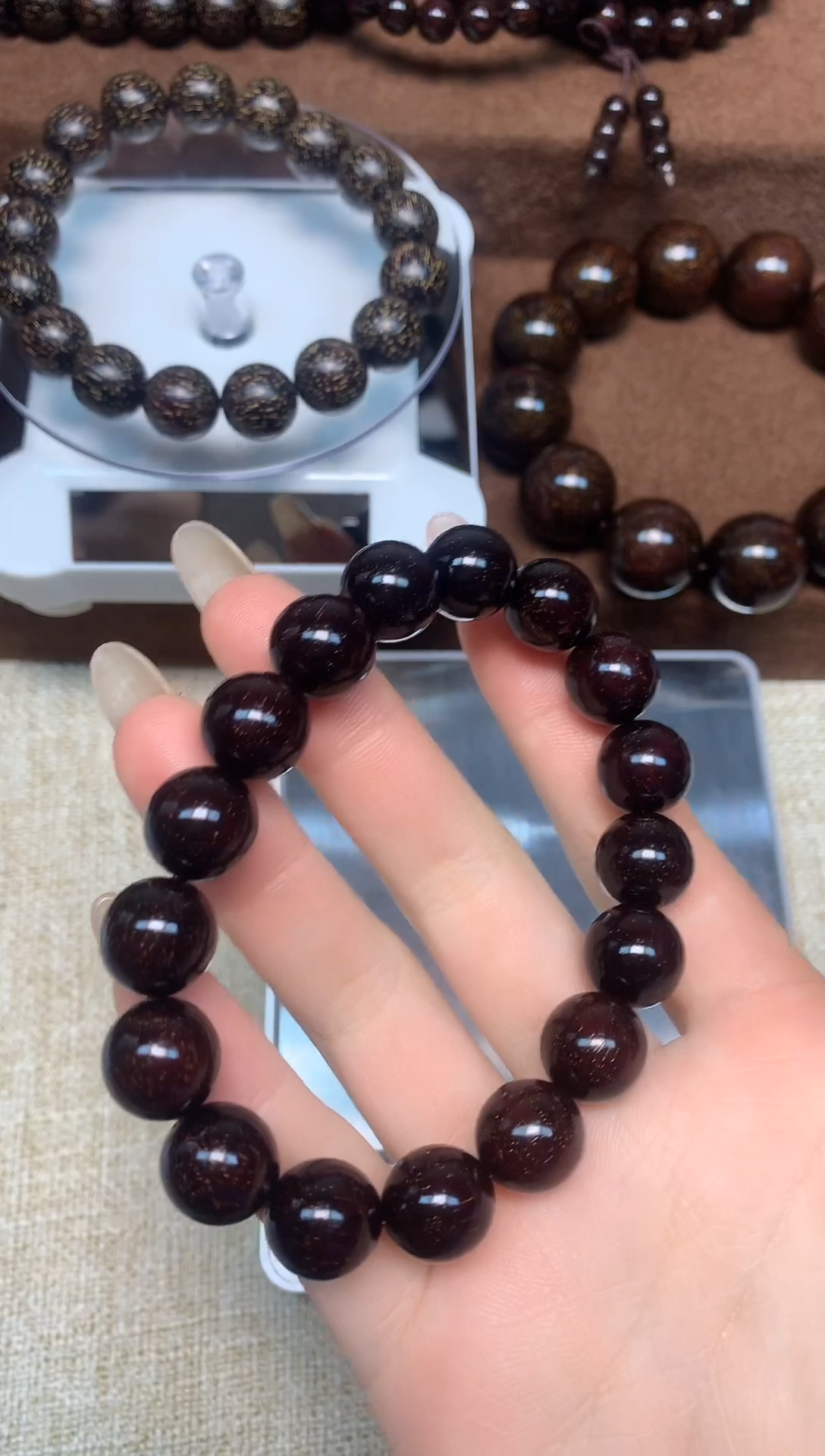 檀香紫檀（小叶紫檀）手串/手链金星手串