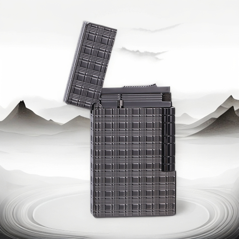 maduro意大利打火机侧滑砂轮雕刻方格盔甲骑士男士礼品火机朗声音