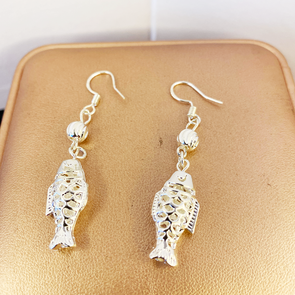  编号10  民族风年年有鱼 流苏耳环（无礼盒）