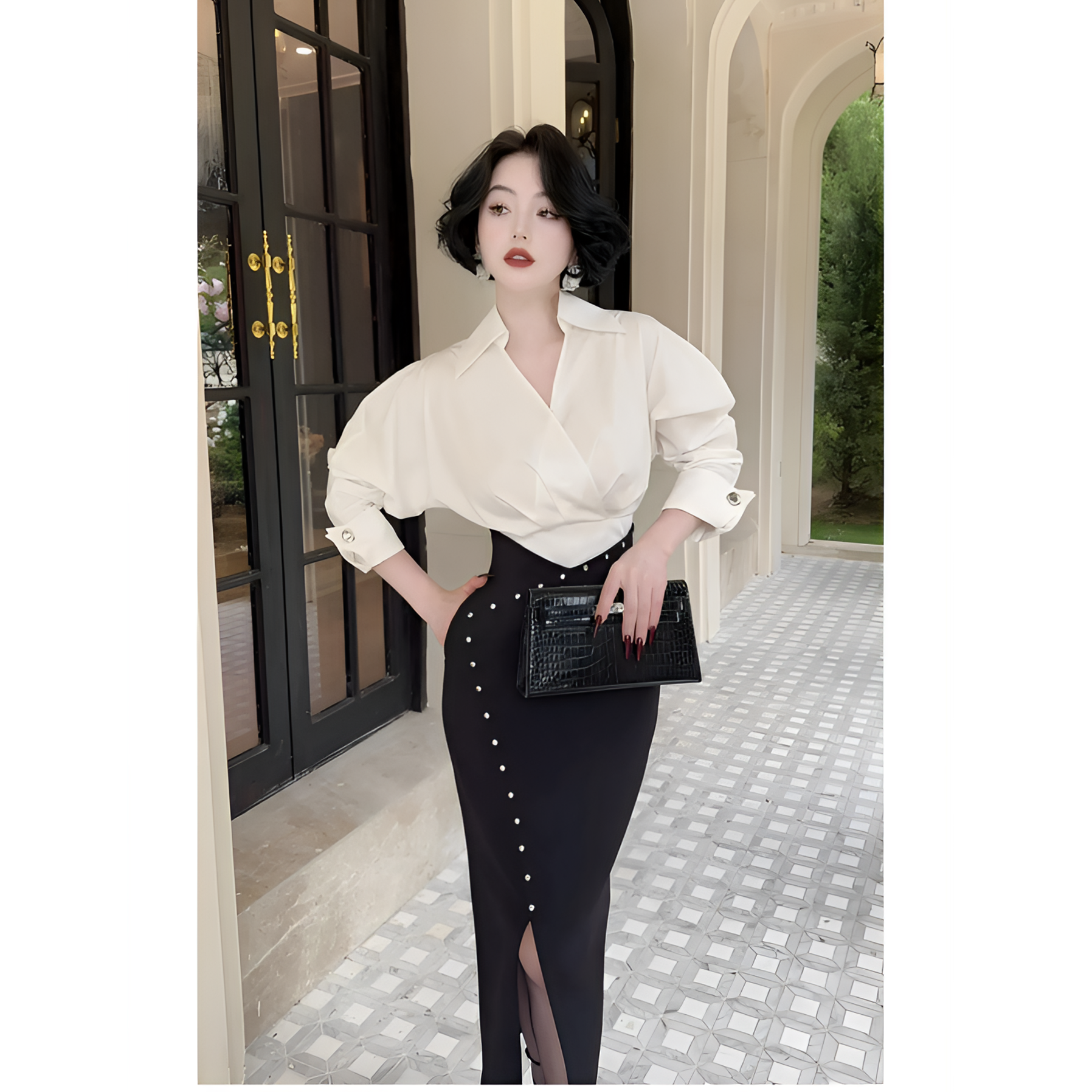 LYXJ【希 腊 晨 光】白衬衫2025秋季新款收腰显瘦显瘦时尚气质上衣