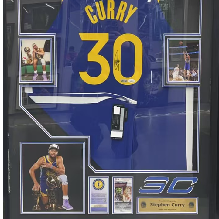 【亲签保真】库里AU75周年亲签球衣带证书装裱（不可定制装裱或礼盒）
