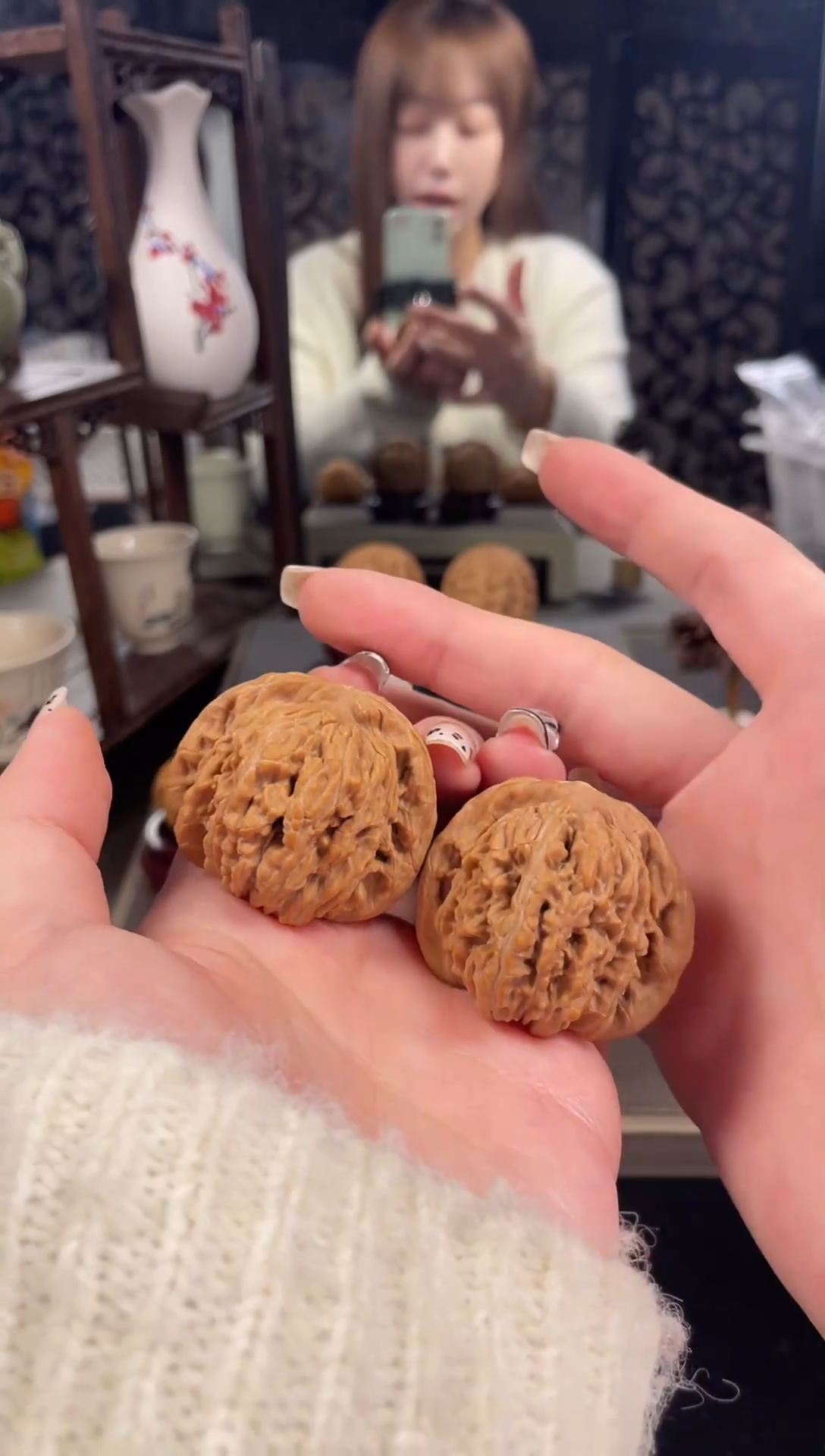 【闪购商品】文玩核桃把件四座楼43尺-33