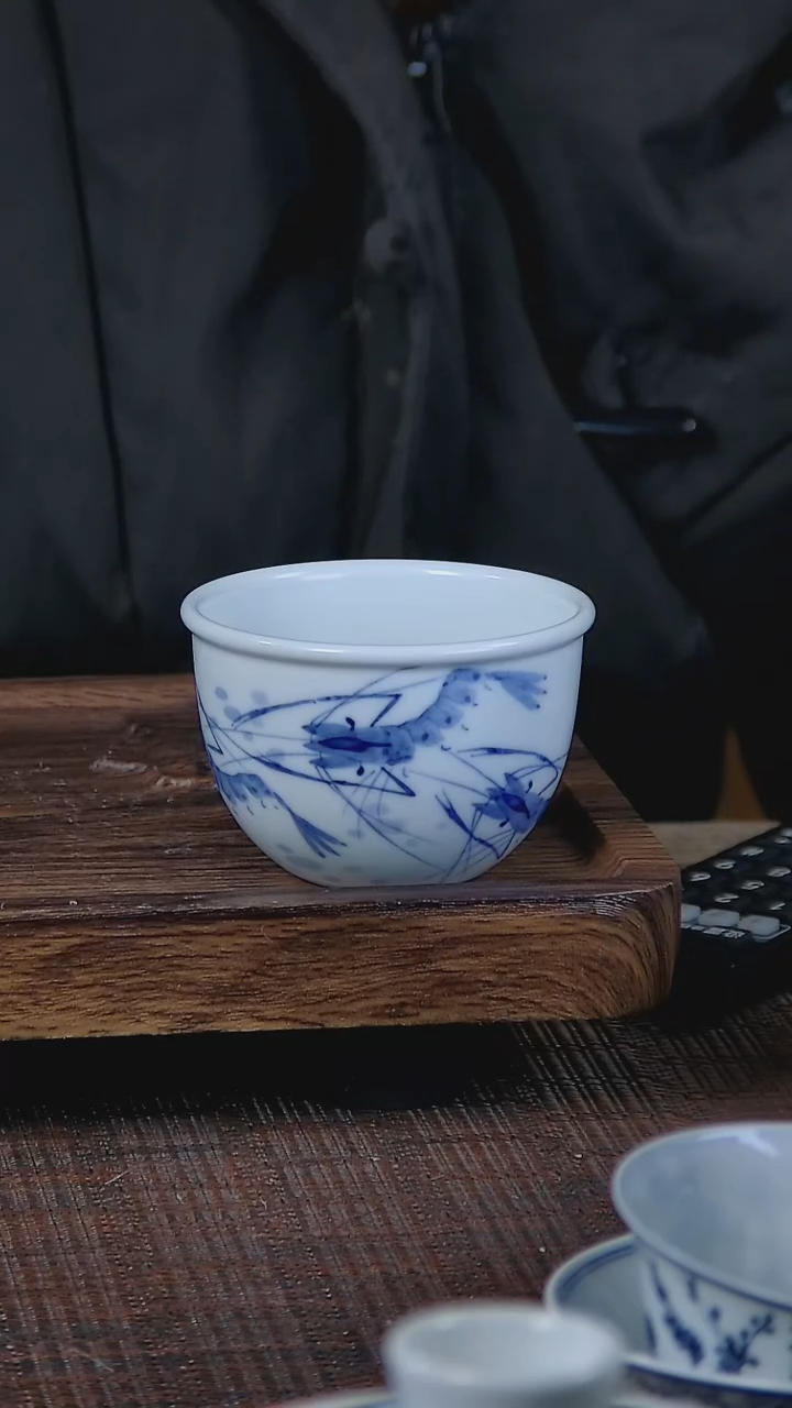 【闪购商品】折葵非器手工手绘虾趣缸杯