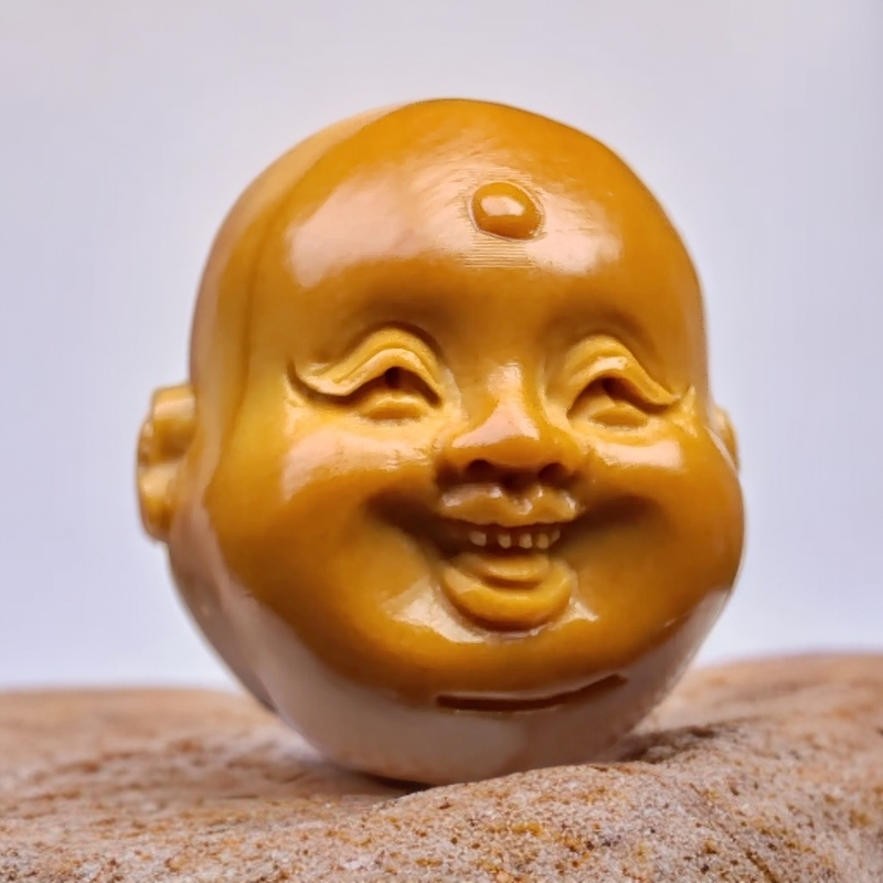 橄榄核雕刻单粒笑脸开心福利款