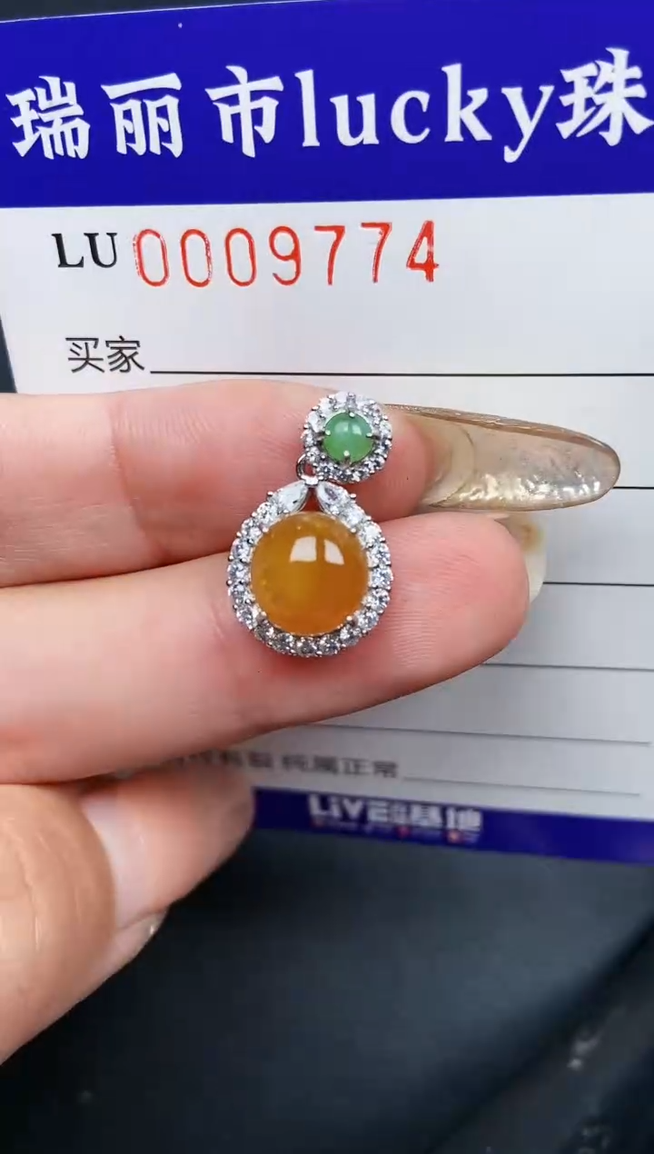 【闪购商品】翡翠颈饰银S925镶嵌9774