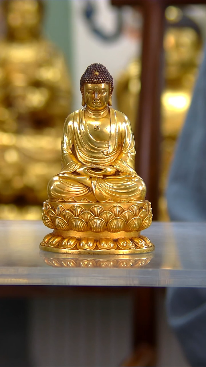 【闪购商品】紫铜鎏金 释迦摩尼9公分S20431-G