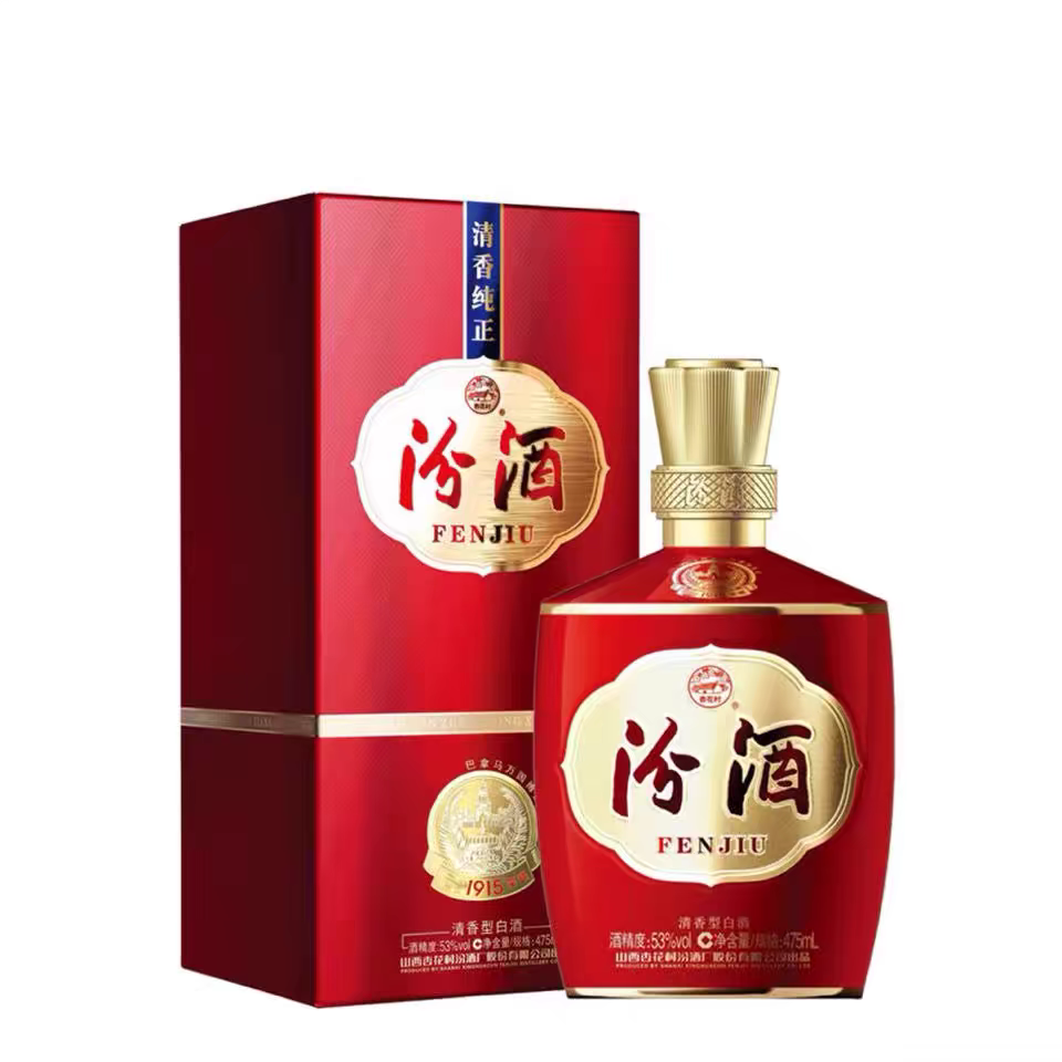 汾酒儒商 21年巴拿马红坛 53度475ml*1瓶 清香型白酒