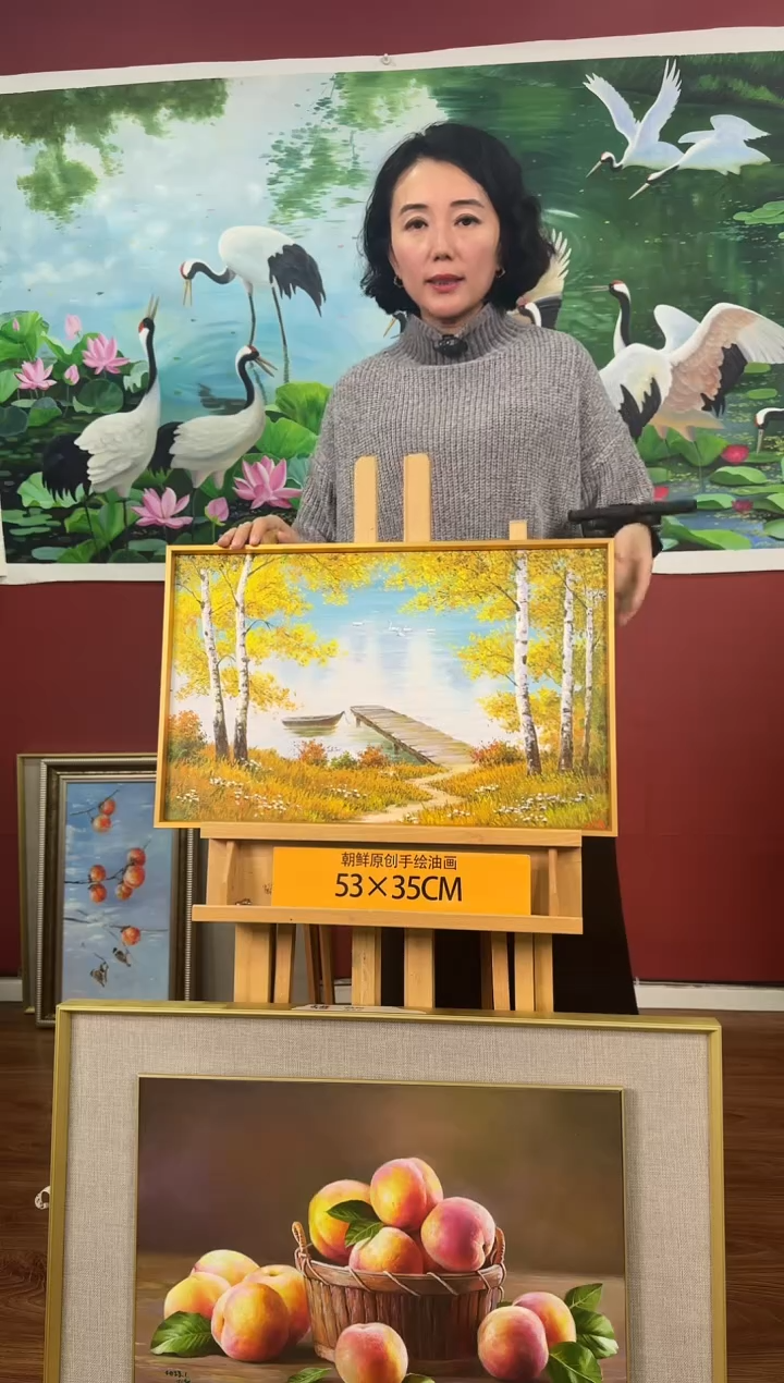 油画【124号】约53*35cm丨朝鲜原创纯手绘孤品油画丨顺丰包邮