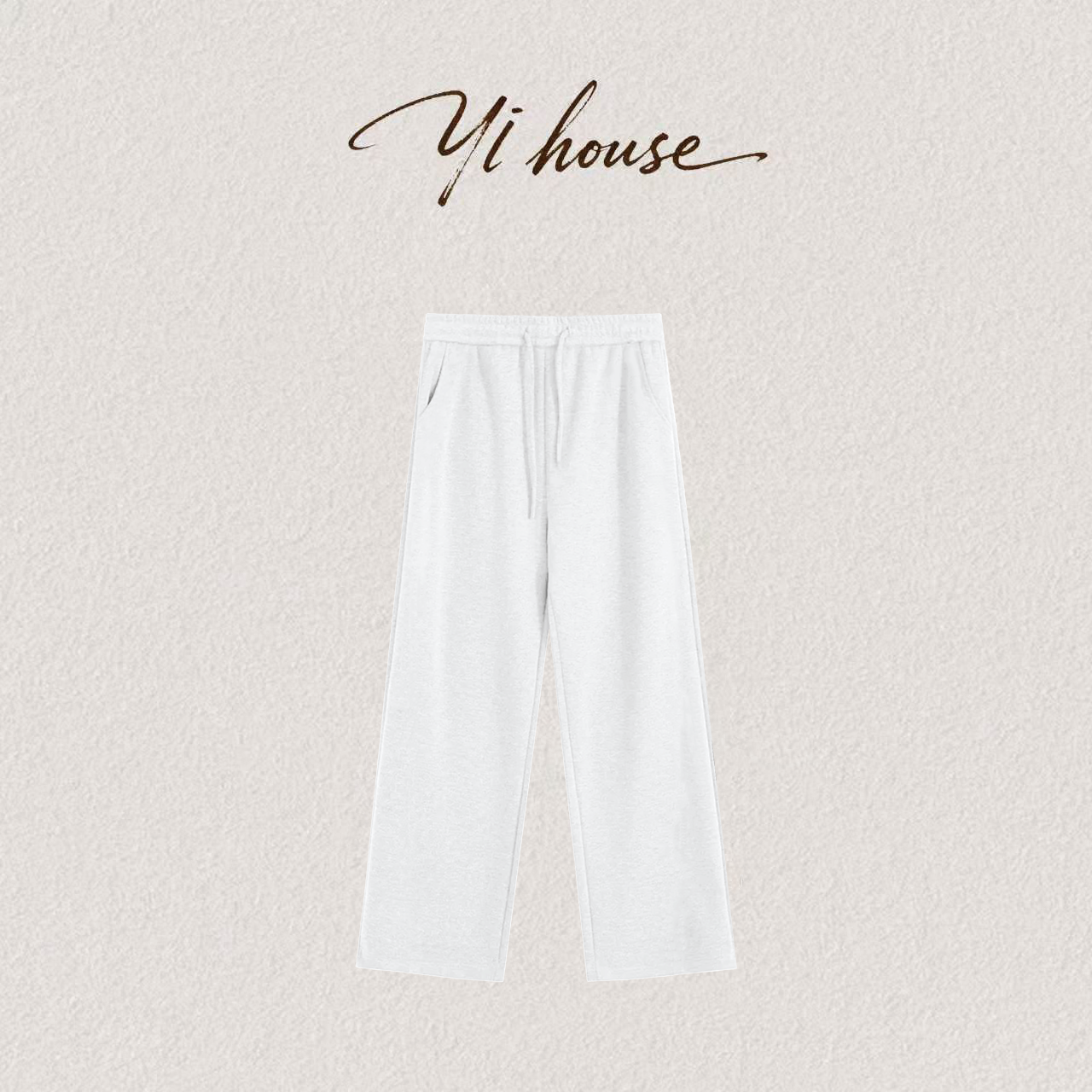 JIAO.AO百搭简约百搭抽绳设计宽松长裤Y279