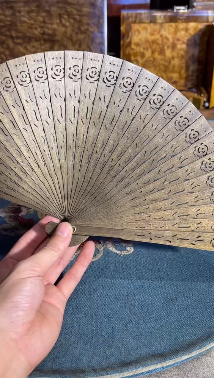 乌木类成套家具乌木玫瑰扇子 通货