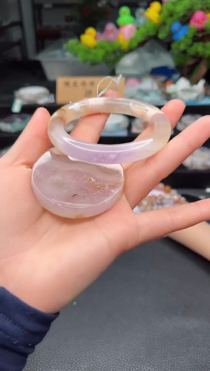 石英质玉未镶嵌手镯57圈口 （赠品镯心）6541334