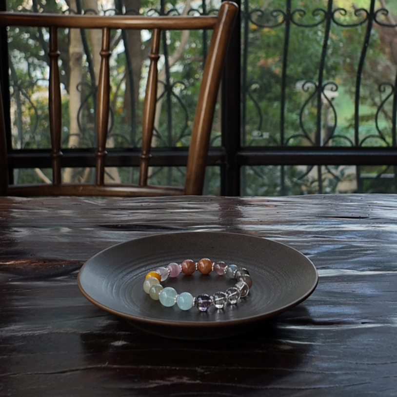 天然多宝好运水晶手串