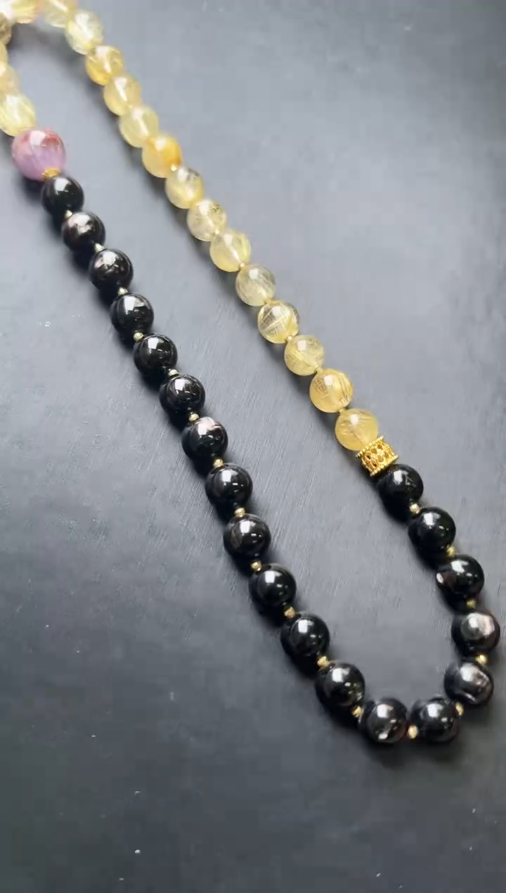 手串未镶嵌水晶18K钛晶金生水 手串 Z24212