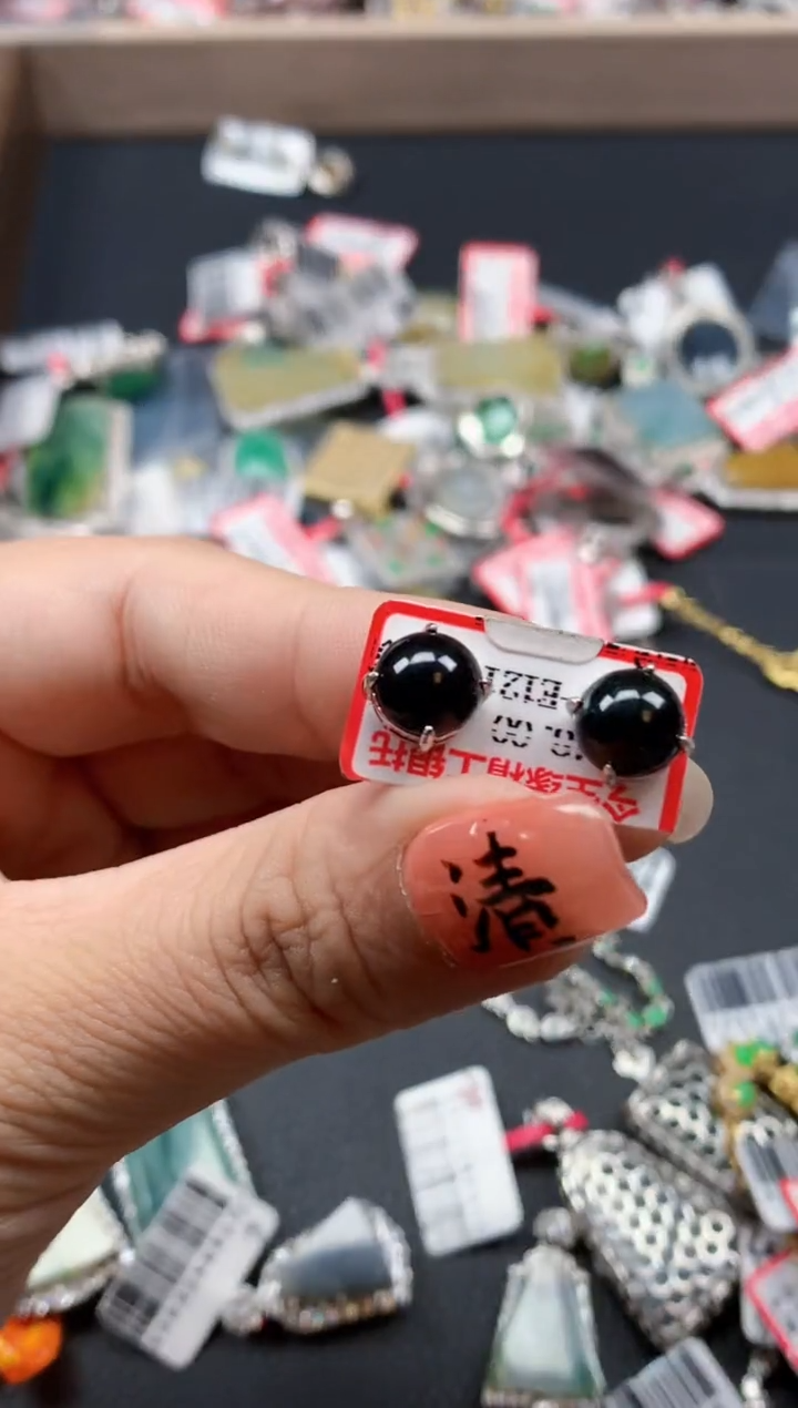 银S925镶嵌戒指翡翠天然A货缅甸翡翠