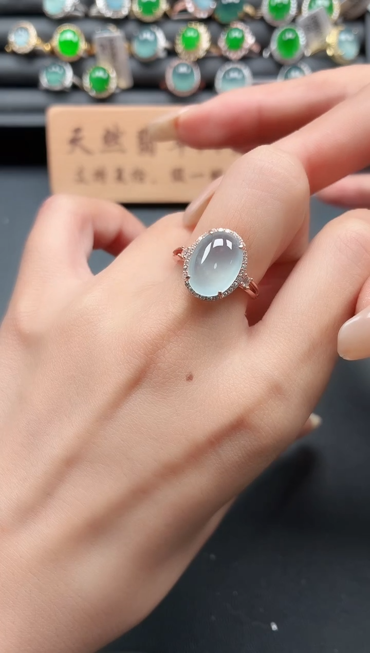 银S925镶嵌戒指翡翠1111