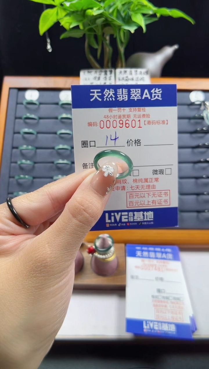 【闪购商品】翡翠戒指未镶嵌天然翡翠戒指9604