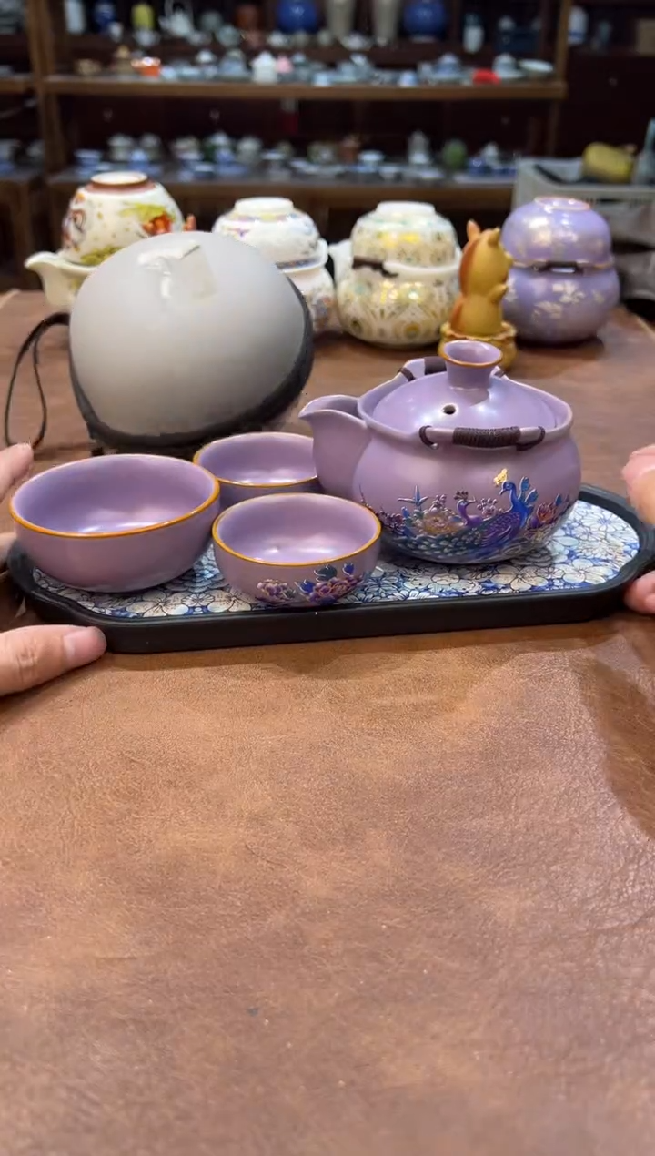 真的很便宜会开片的旅行茶具