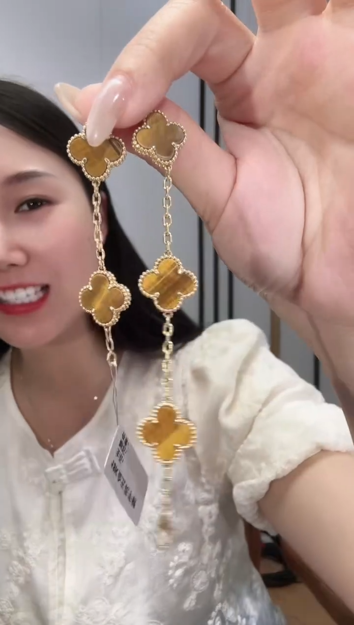 木变石（虎睛石）手链18K金镶嵌黄色k黄，五花手链GHJ25版