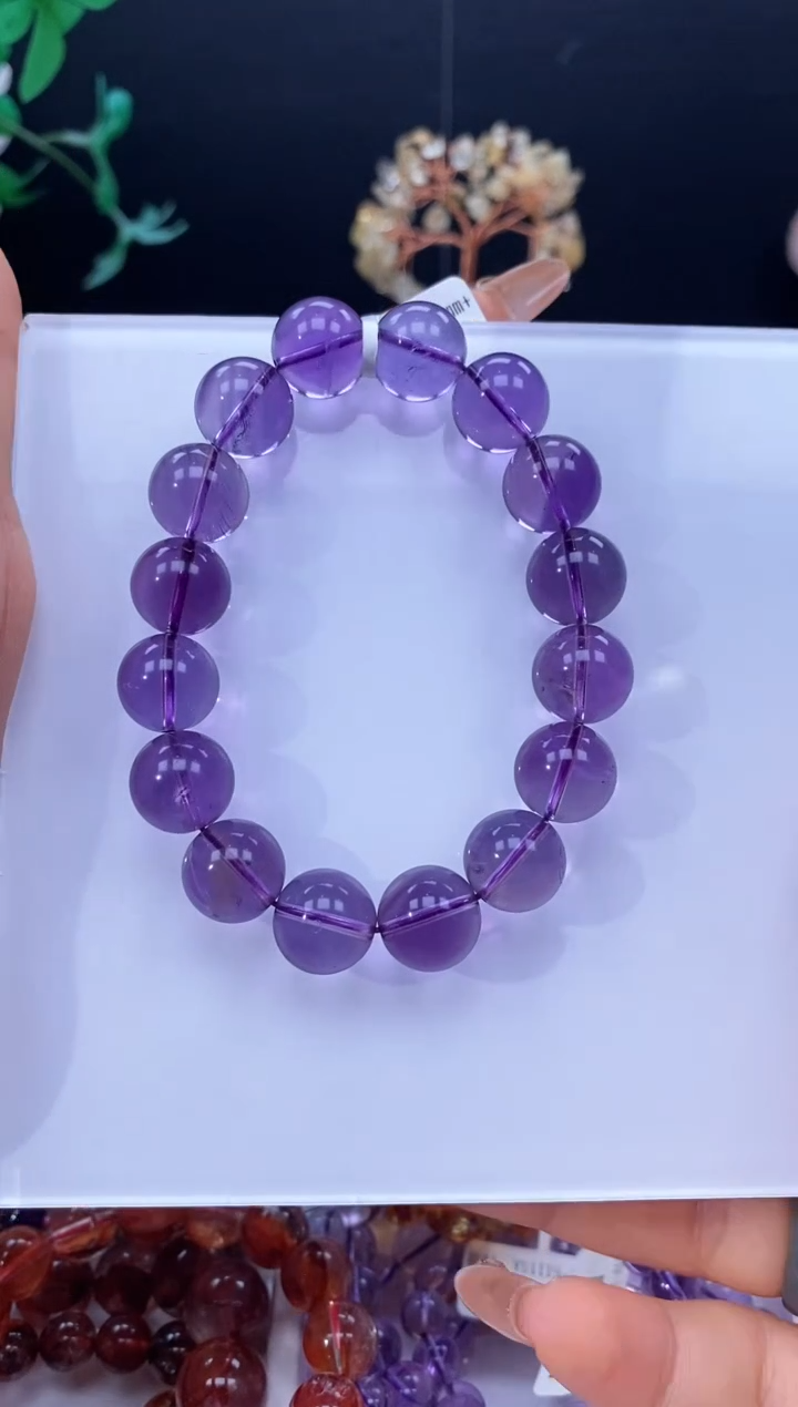 水晶手串未镶嵌紫水晶