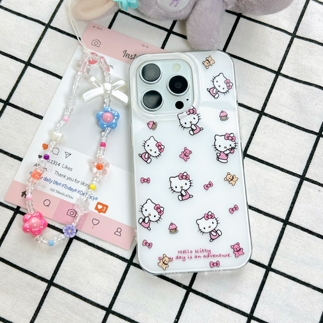 【71】ins可爱满屏KT手机壳适用苹果17iPhone16华为小米17oppovivo