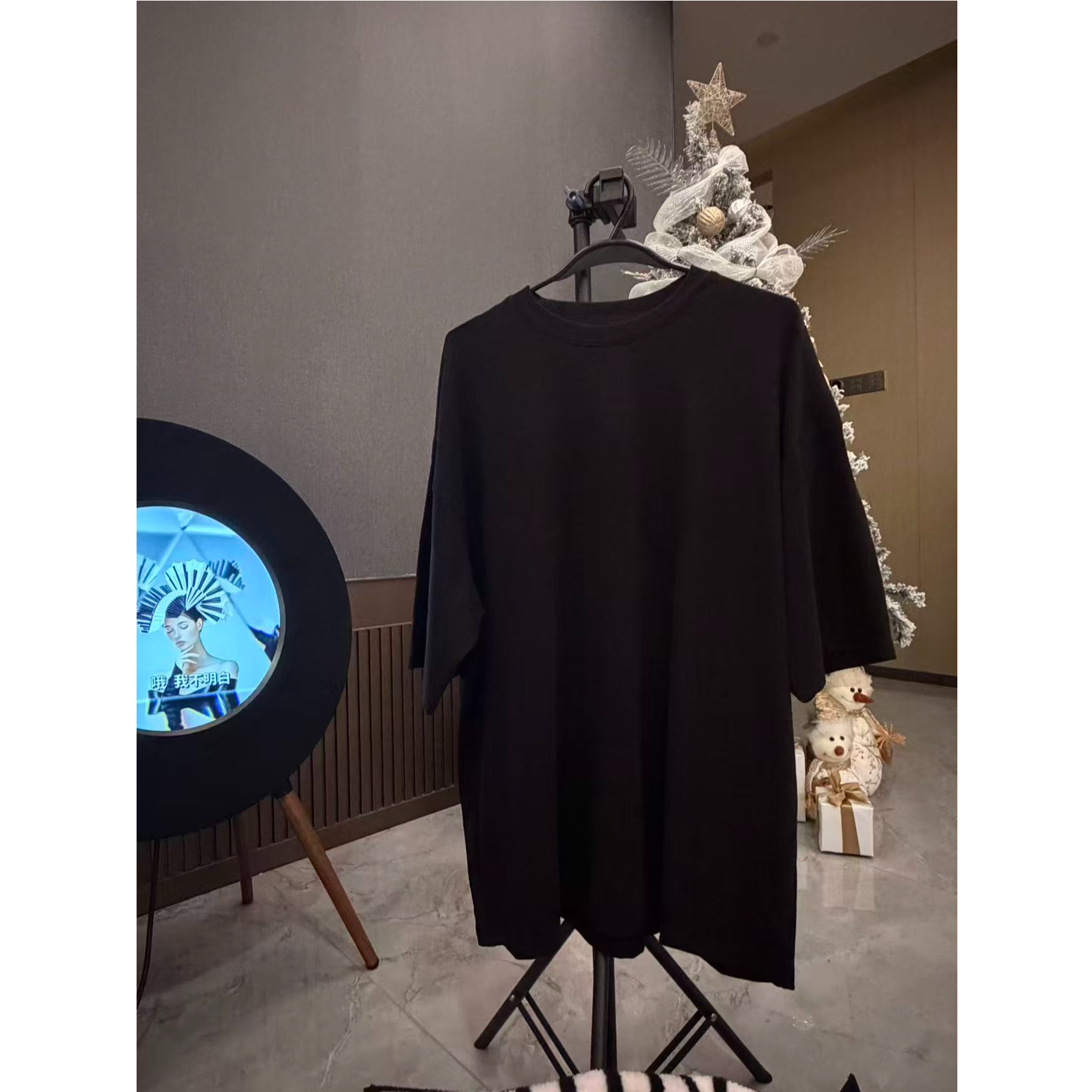 Dami纯色休闲宽松圆领T恤新年款韩版极简风显瘦T时尚