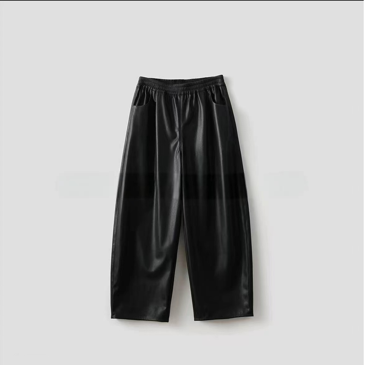 【专柜正品】上新基调休闲廓形女士九分皮裤