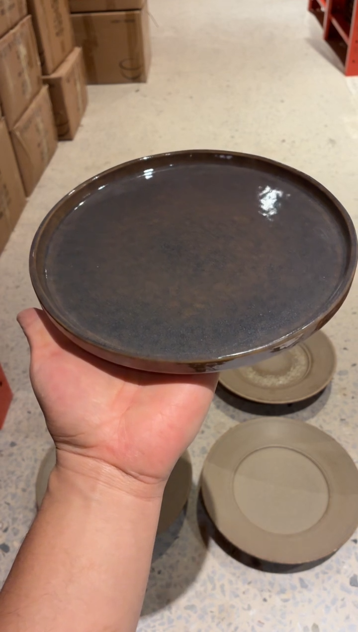 瓷片M**?231 黑色立边盘1个