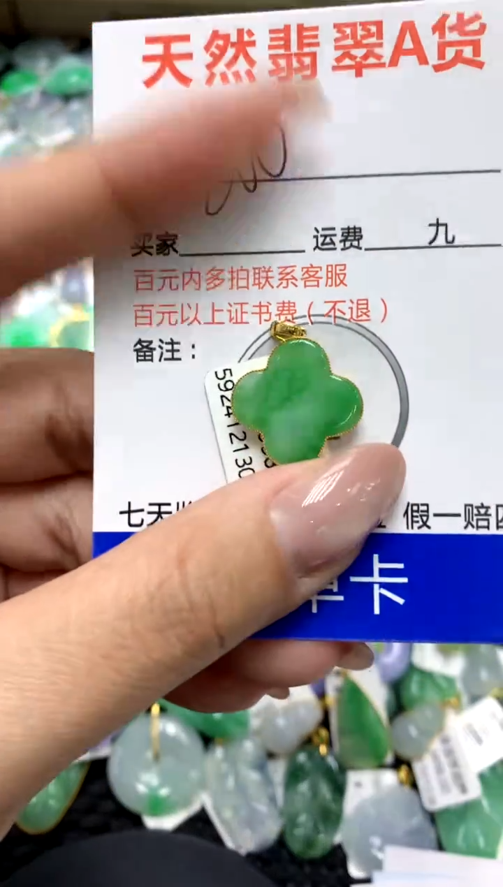 【闪购商品】翡翠颈饰18K金镶嵌111111111