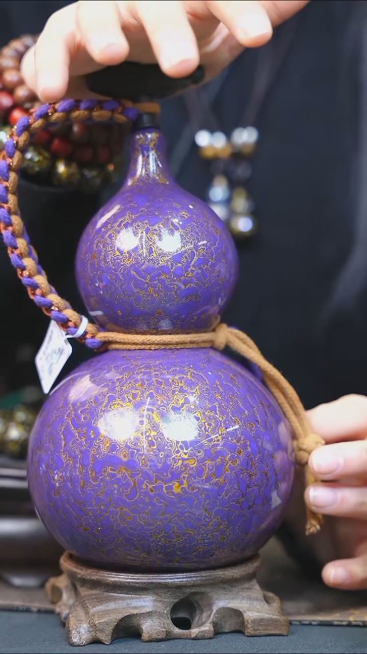 【闪购商品】WV134漆艺酒葫芦不包手串及旋转底座