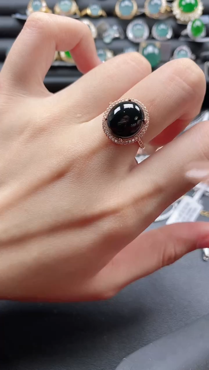 【闪购商品】翡翠戒指银S925镶嵌1111