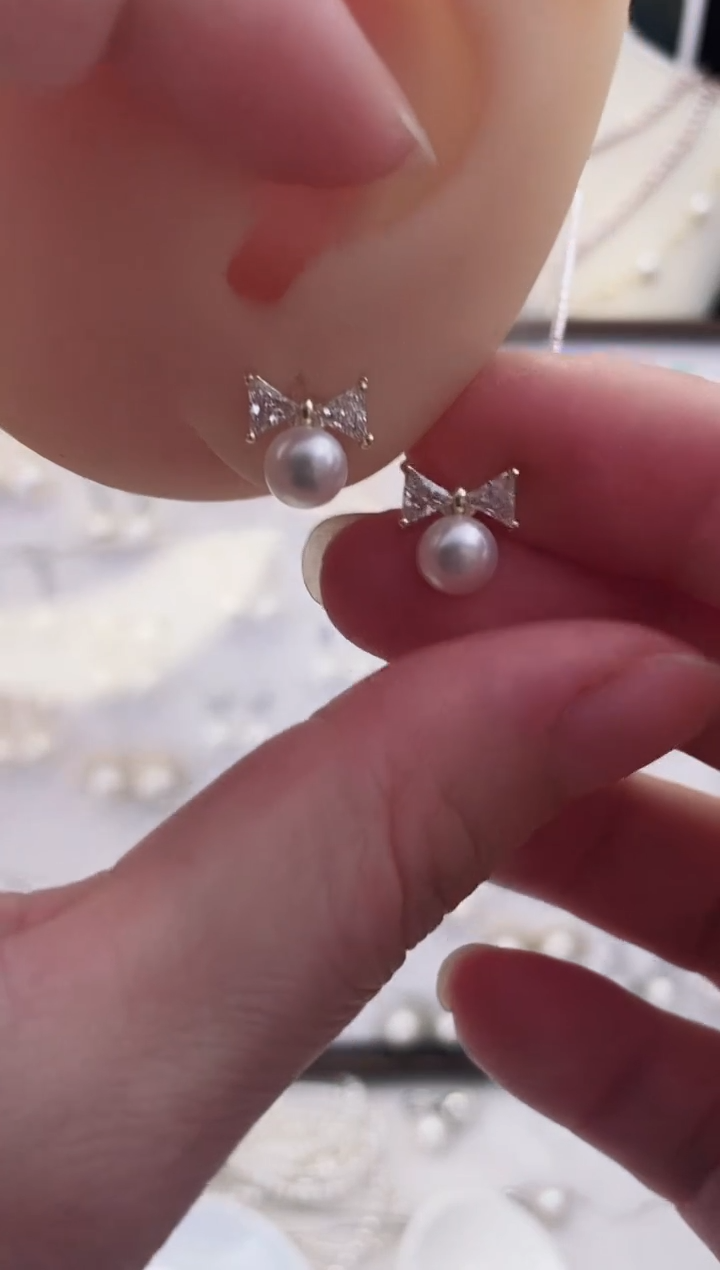 合金耳饰淡水珍珠25