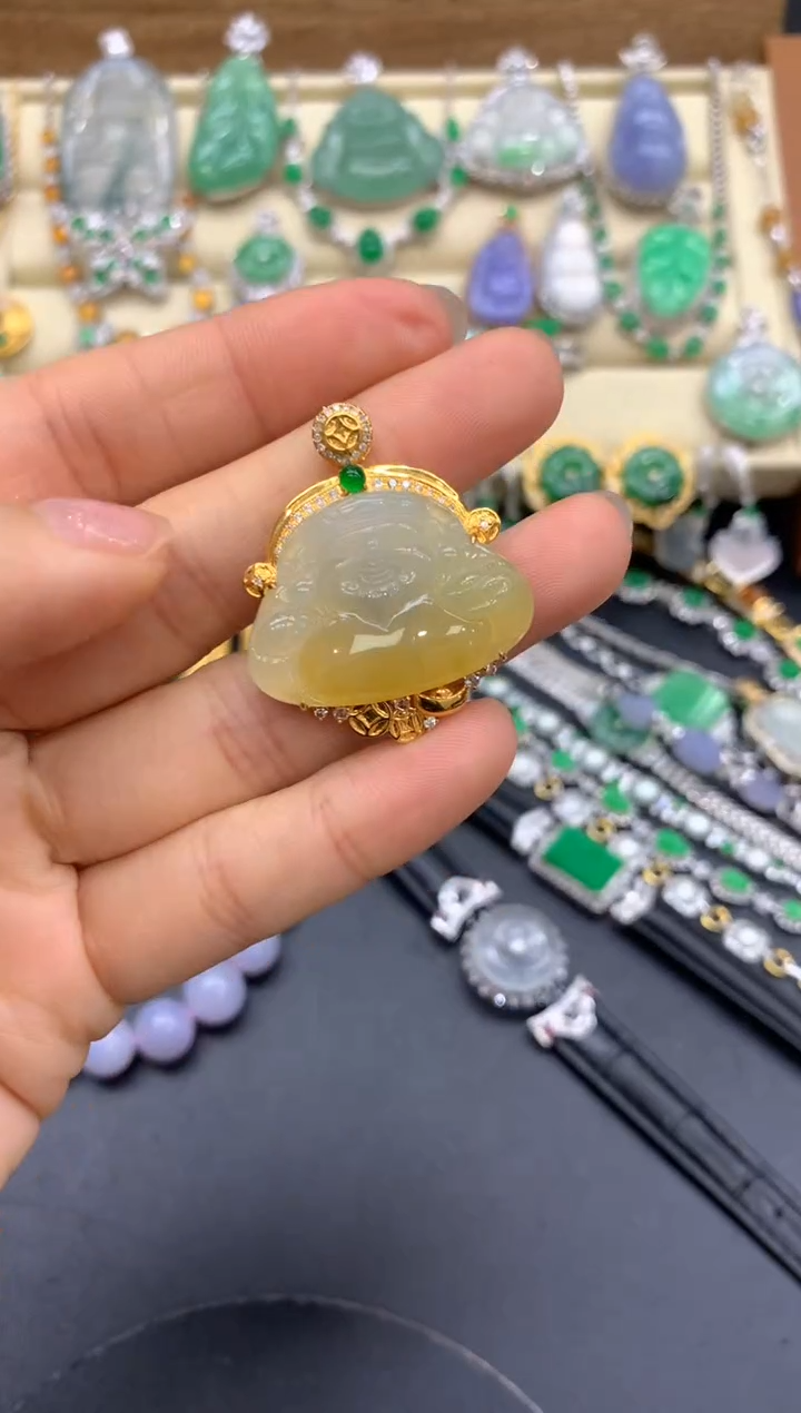 【闪购商品】翡翠颈饰18K金镶嵌534-中国好珍宝