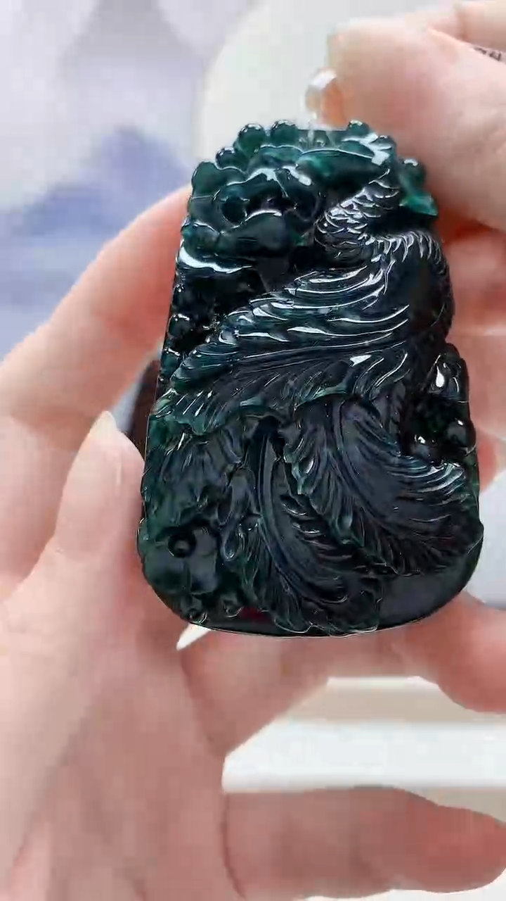 未镶嵌定制翡翠1502ry-毛货挂件28