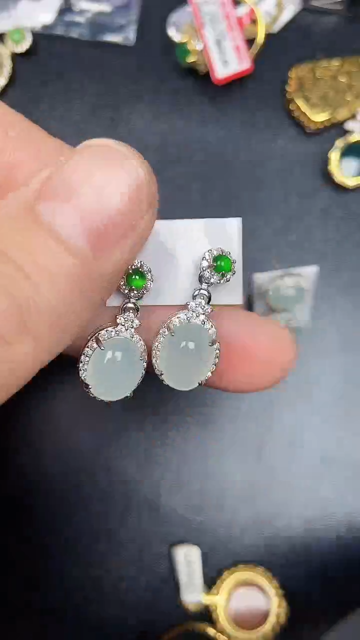 银S925镶嵌戒指翡翠3460