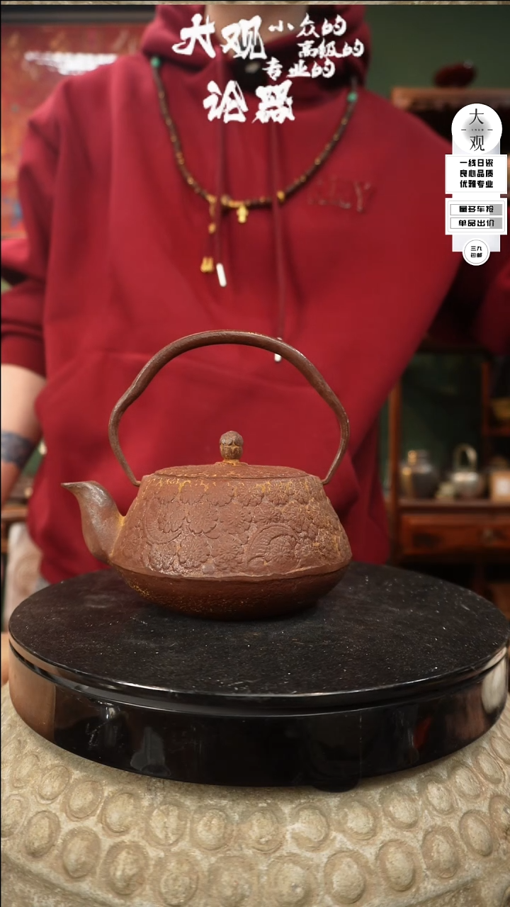 【闪购商品】瓷片大观论器铁壶
