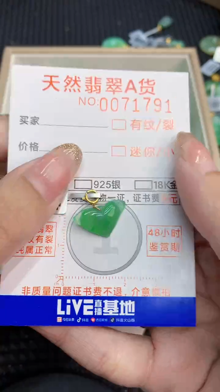 翡翠未镶嵌颈饰             8