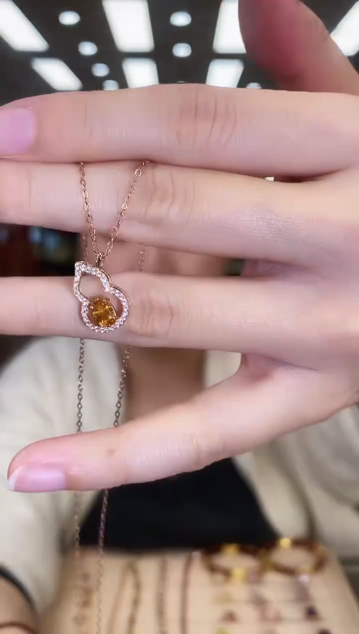 项链蓝宝石银S925镶嵌09