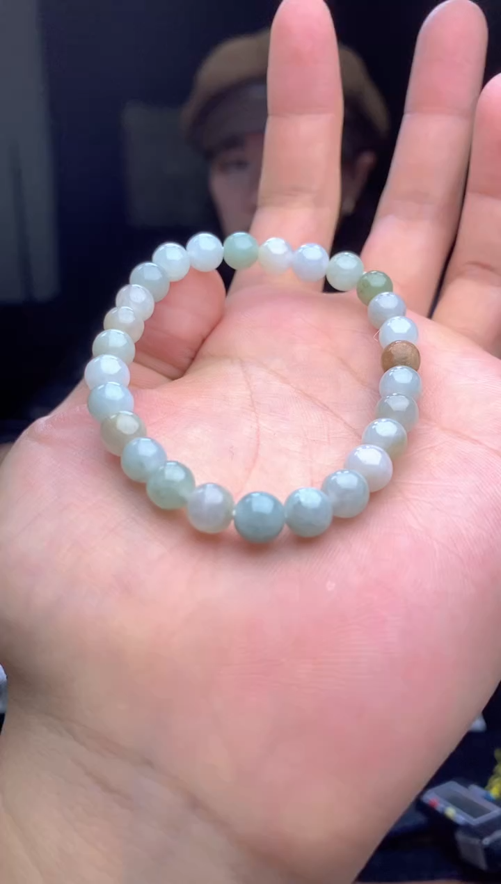 未镶嵌手链翡翠天然缅甸珠串拍一发一