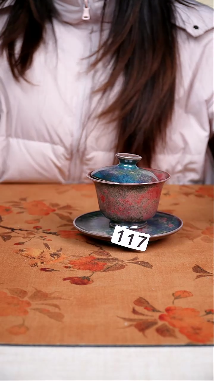 全品钧瓷茶器摆件