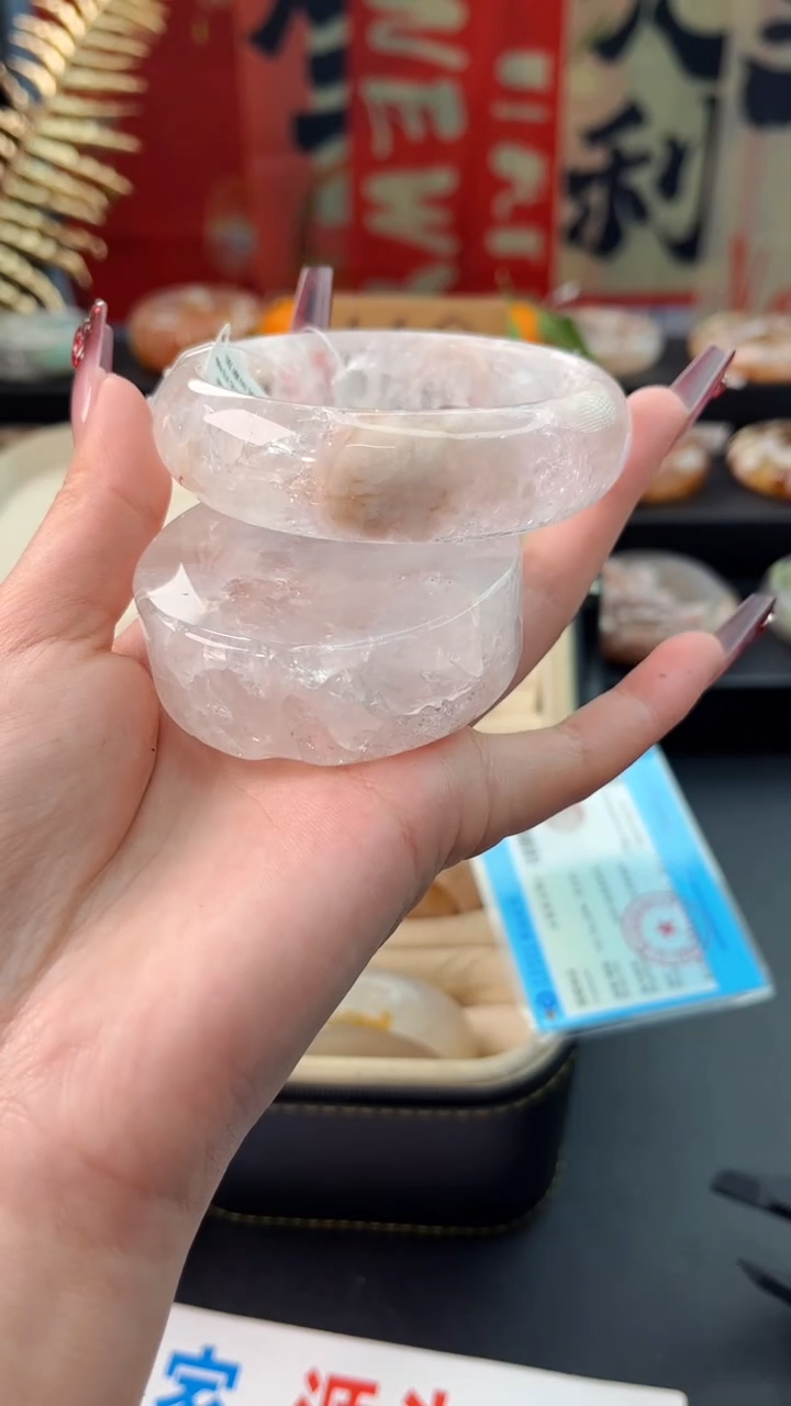 【闪购商品】石英质玉手镯未镶嵌赠送镯心（59圈口）