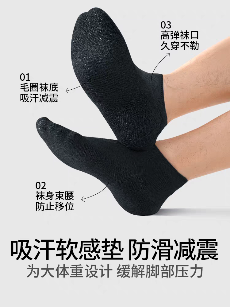 美版 一卡六双 深 男士 加厚 吸汗 防滑 保暖 四季可以穿短筒袜