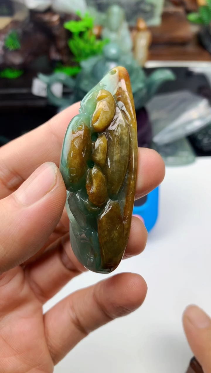颈饰未镶嵌翡翠老*E螃蟹