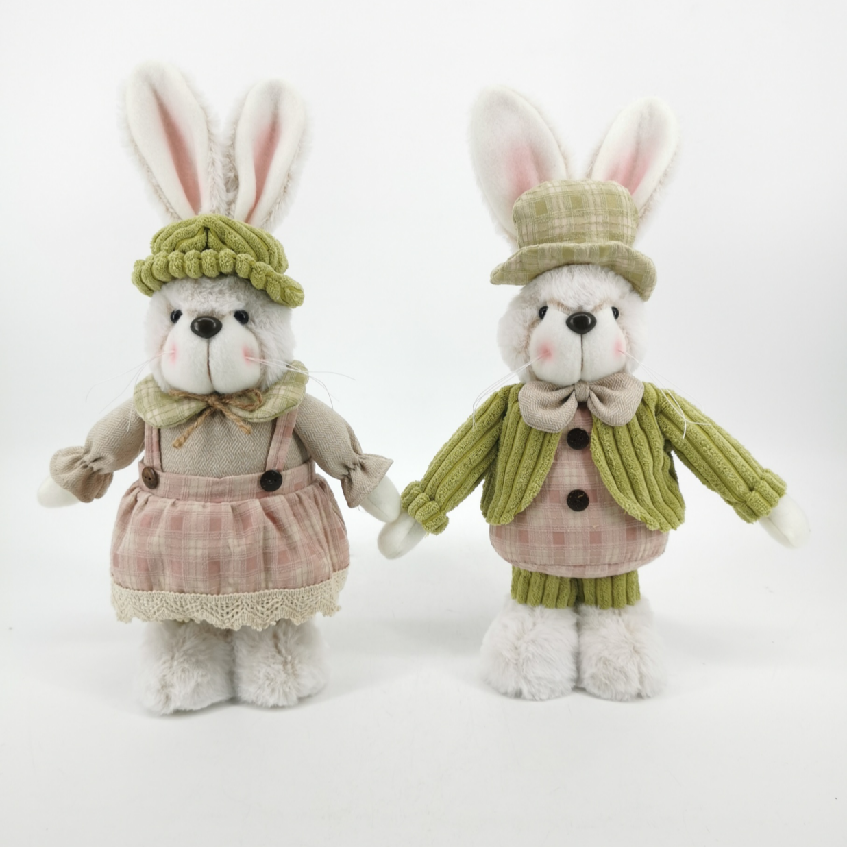 田园站款兔子一对