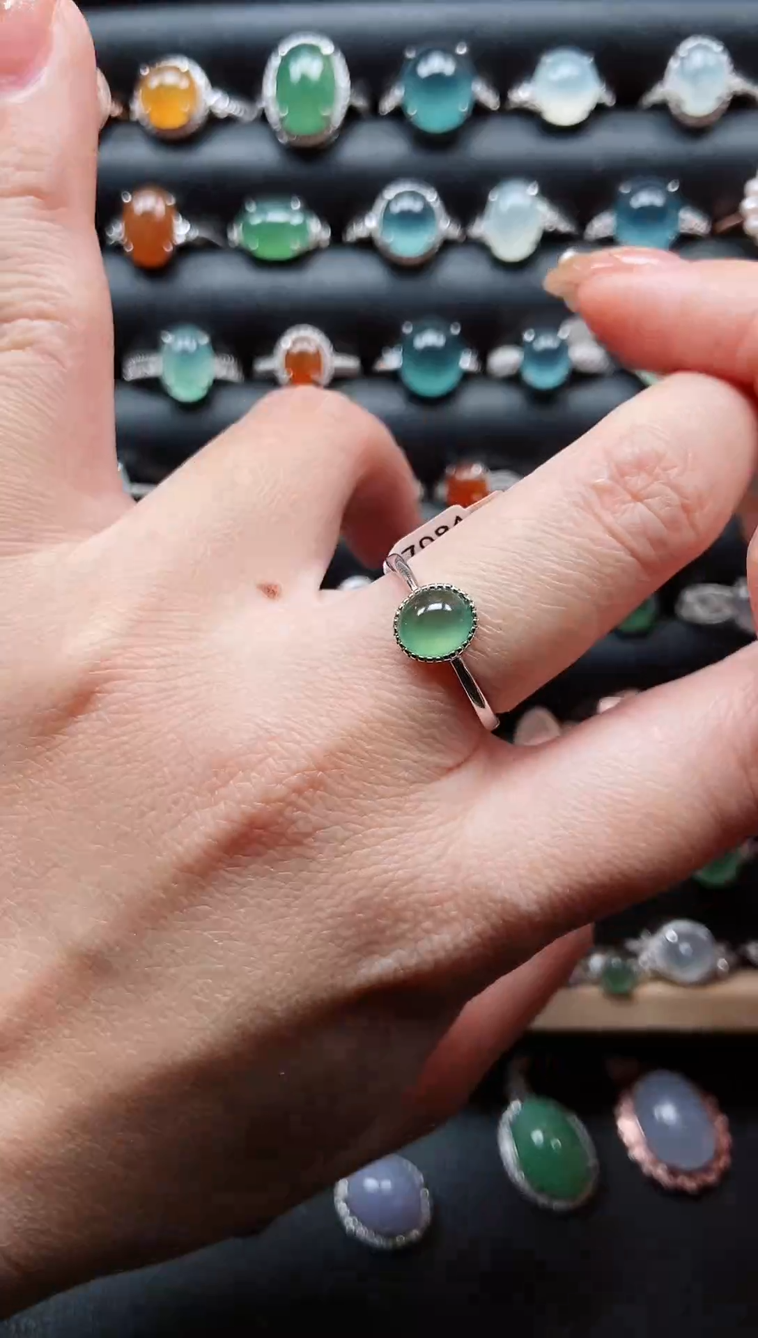 【闪购商品】翡翠戒指银S925镶嵌3333333