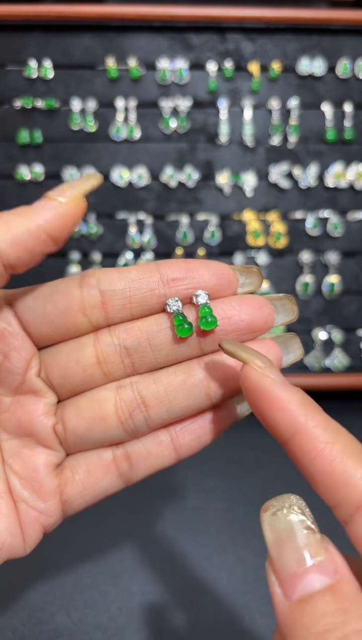 【闪购商品】翡翠颈饰银S925镶嵌葫芦/支持复检/一件