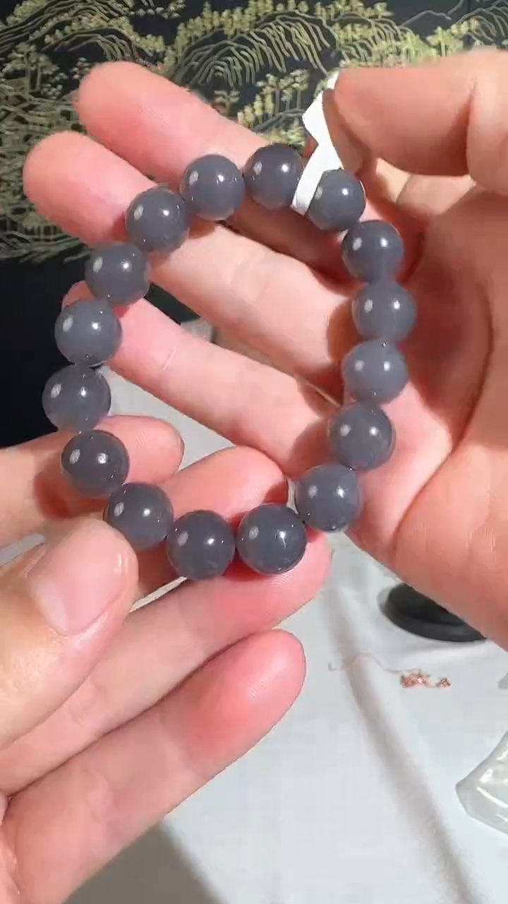 【闪购商品】和田玉手串未镶嵌烟紫手串