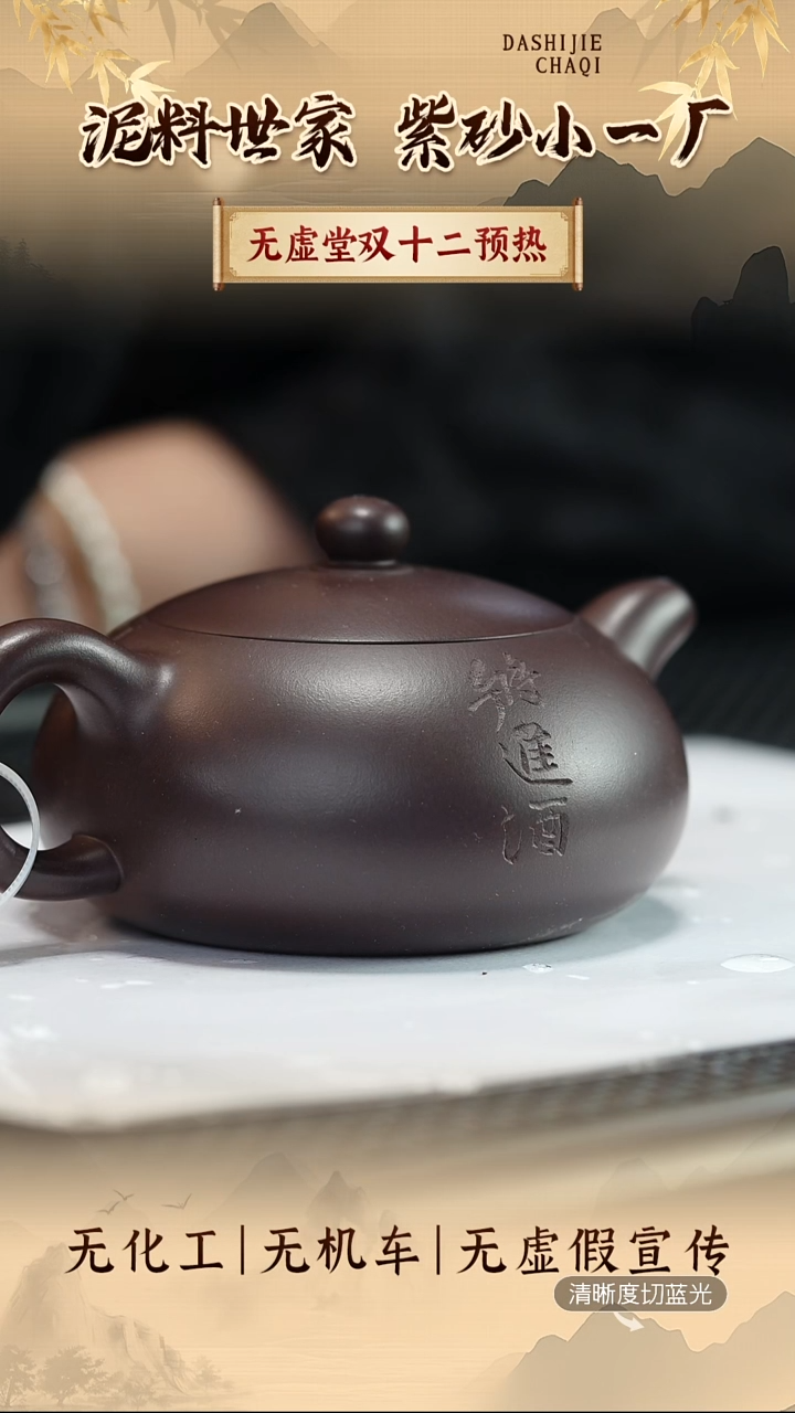 茶壶紫砂无虚堂  张轶轮 乌泥