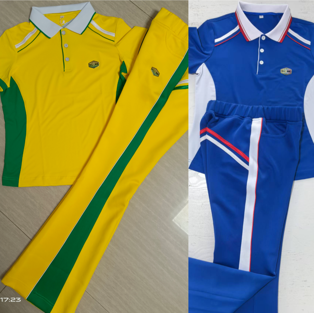 夏季佳木斯健身操短袖冰丝运动套装休闲时尚透气舒适