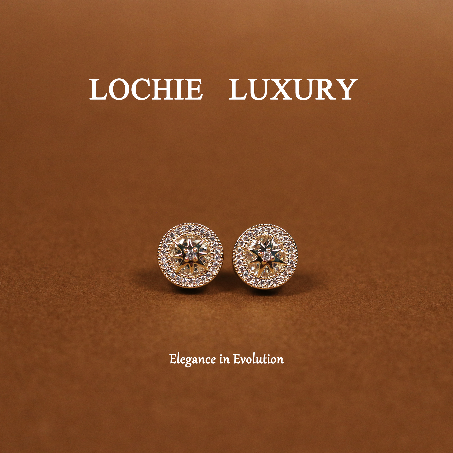 黄铜锆石耳饰 【八芒心动】L447法式小众浪漫复古轻奢八芒星耳钉